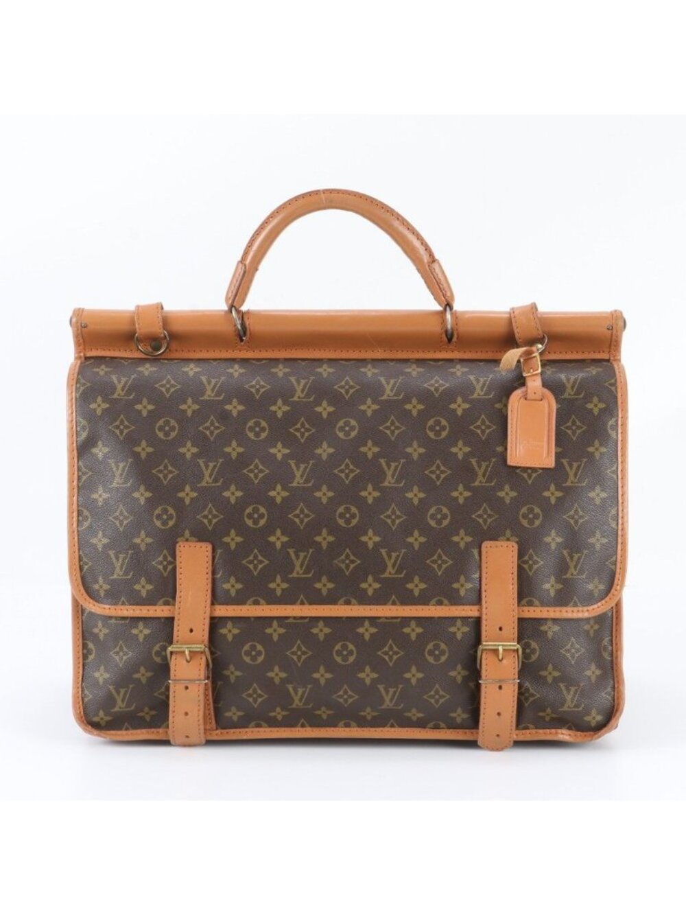 Louis Vuitton Monogram Sac Kleber Leather Boston Bag